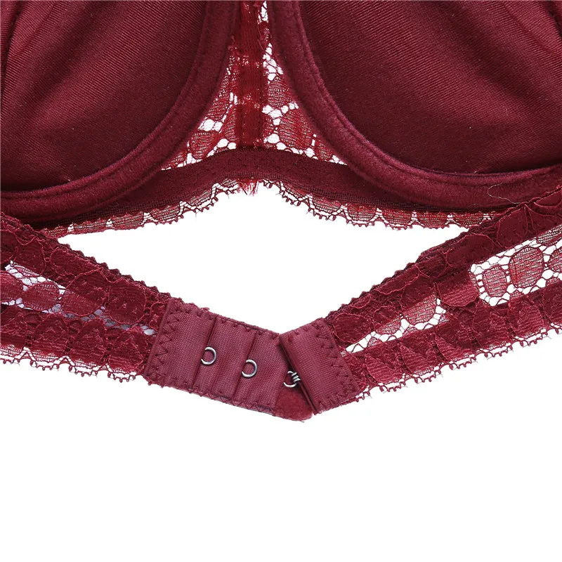 Sexy Lace Flower Bra Push Up Bralette Bras For Women 1/2 Cup Bra Wire Free Breathable Backless Women Underwear Bra