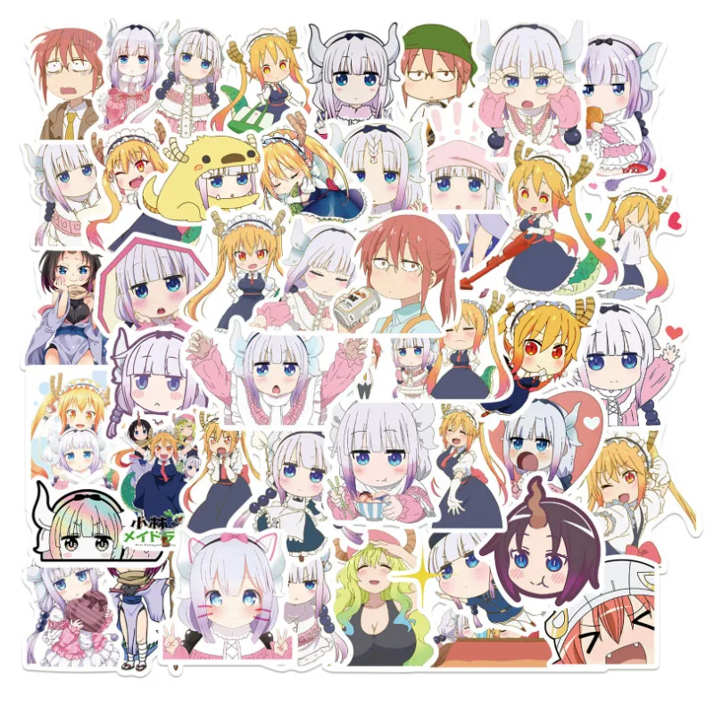 10/30/50pcs  Anime Miss Kobayashi's Dragon Maid Stickers Thor  Fridge Guitar Cute Kids Girl Toys  Skateboard Travel Suitcase