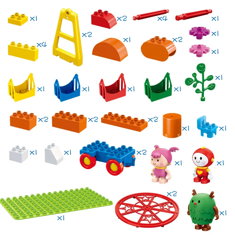 

New Products BanBao Educational Large Particles mai jacker Small Town Early Education Building Blocks Toy Ferris Wheel 9222 Dino