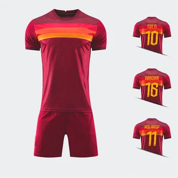 

New 2021 Roman Jersey Home And Away Game Team Uniform Printing Sports Training Uniform Football Suit For Boys And Girls