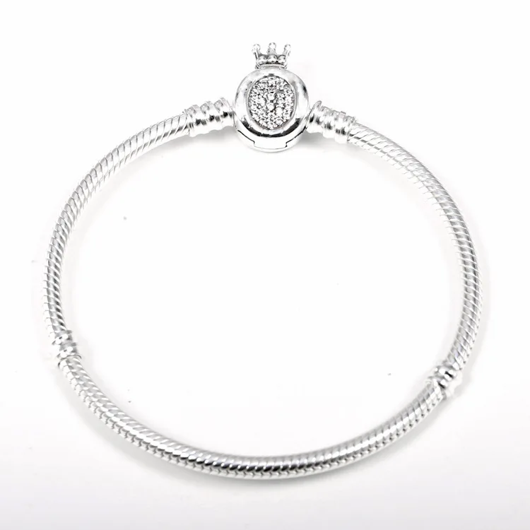 925 пробы серебряный браслет Moments Crown O& Snake браслет-цепочка подходит для женщин Шарм из бисера Diy модное ювелирное изделие