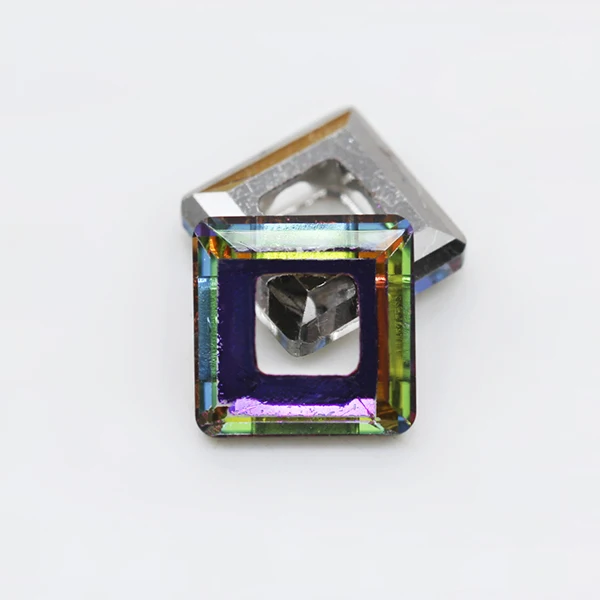 20p 10 мм квадратное кольцо с плоской задней частью, чешские хрустальные стразы, украшения для дизайна ногтей, стеклянный кулон, разъем для ювелирных изделий, бусины - Цвет: Medium