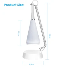 Многофункциональный сенсорный светодиодный настольный светильник с сенсорным датчиком, беспроводной динамик, перезаряжаемый через USB Настольный светильник для дома, учебы, офиса