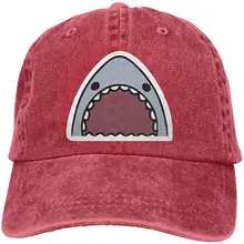 Мужская или женская регулируемая бейсболка в винтажном стиле с милой акулой