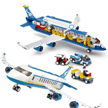 

0366 City Air Plane Passenger Airport Building Blocks Brick Set Compatible Technic Toys For Children