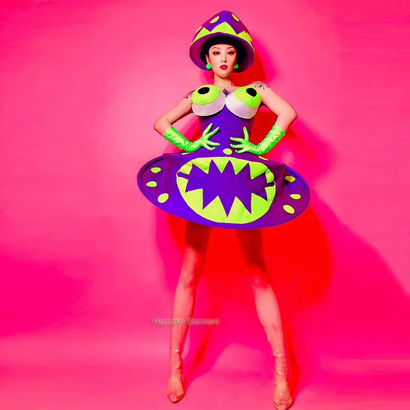 

Индивидуальные костюмы для Хэллоуина или рождественской вечеринки для девочек, парадные костюмы, креативная сексуальная одежда в виде грибов или жуков для бара и танцев