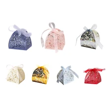 50 шт./лот розовое лазерный полый, для конфет коробки изготовленные на заказ с изображением розы Свадебное сахар сладкие конфеты сахарная вата Коробки элегантная подарочная коробка Свадебная вечеринка поставки