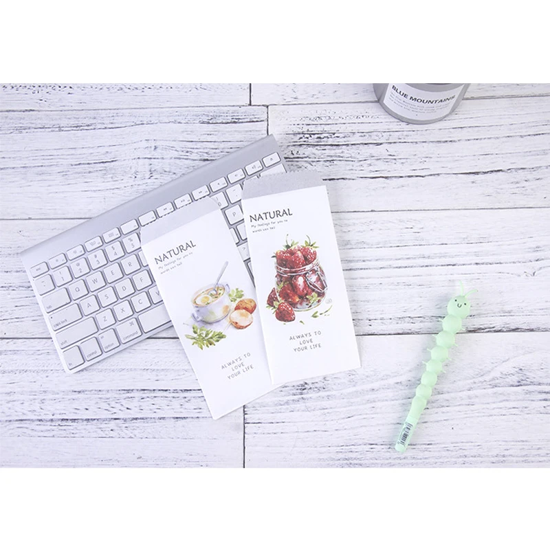 

5Pcs/pack Romantic Natural Fruit Kraft Paper Envelope Children Craft Gift Stationery School Office Supplies