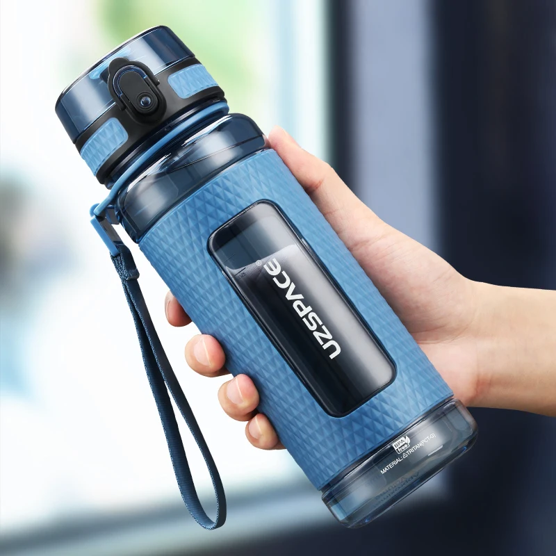 UZSPACE Sports Water Bottles Gym Leak proof Drop proof Portable Shaker