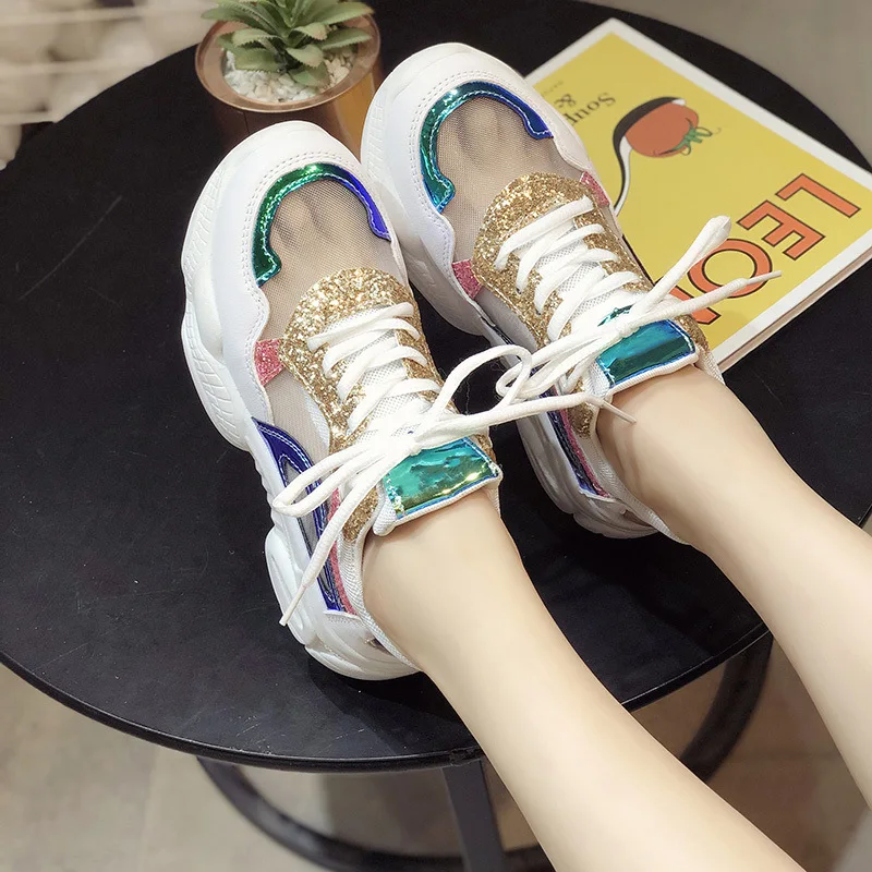 

Vulcanize Shoes Sneakers Basket Femme Casual Shoes tenis feminino High Top Flat Shoes Trainers Women