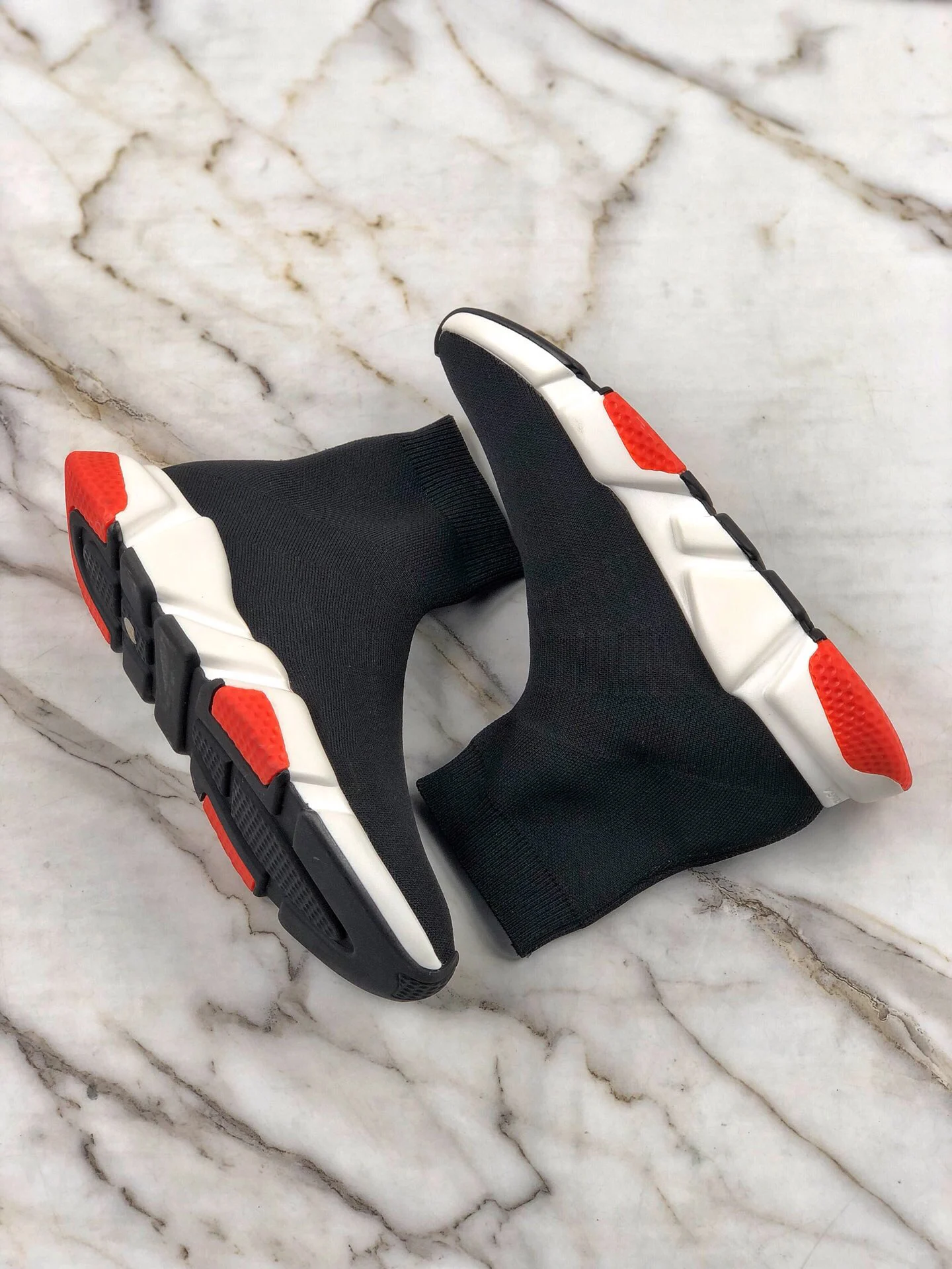Speed black Socks Shoes soft suede leather top quality rubber sole Casual Comfortable breathable elastic force sport  sneakers