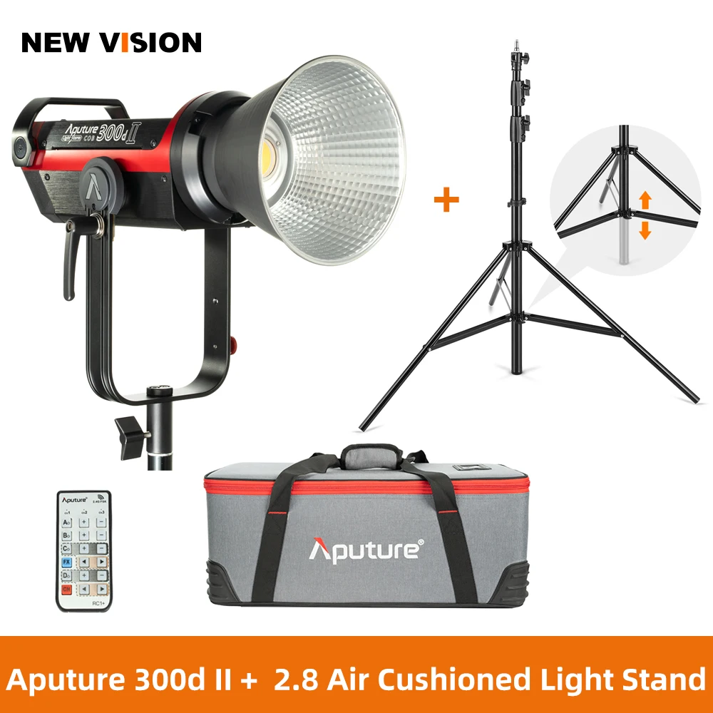 Kit 2 Aputure LS C300d 2 300d II Светодиодный светильник для видео COB светильник 5500K Дневной светильник Bowens наружный студийный светильник для фотографии светильник ing для Youtube - Цвет: Kit 2