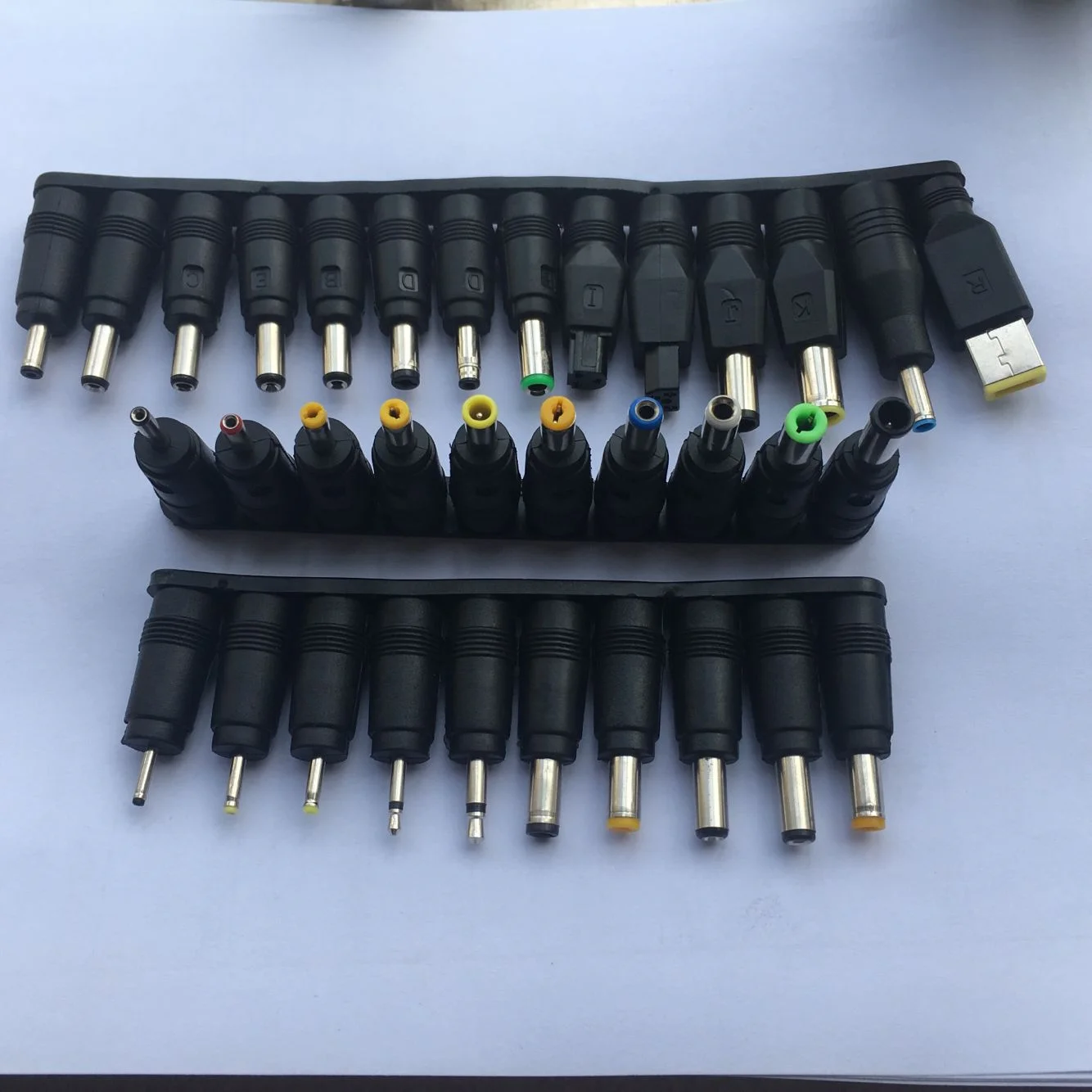 

DC Male 34/sets notebook interface converter universal maintenance power adapter plug Male Jack Converter for Notebook Charger