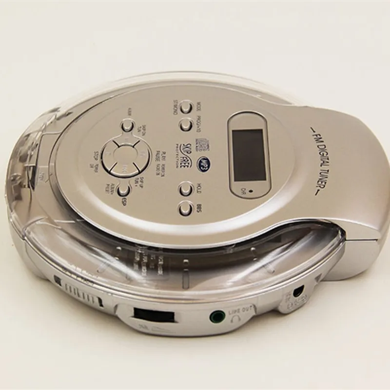 Lettore CD portatile walkman bass boost system musica di alta qualità  dischi in formato MP3 antiurto display LCD interfaccia audio da 3.5mm -  AliExpress