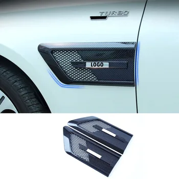 

1 Pairs Carbon Car Side Fender Sticker for Mercedes Benz W212 W202 W204 W205 W176 C200 GLC260 E300 B Logo Air Vent Trim