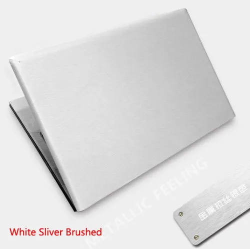 Наклейка для ноутбука из углеродного волокна, защитная пленка для lenovo IdeaPad 320-15 520-15 320 520 15IKB 15iap 15ABR 15,6" - Цвет: White Sliver Brushed