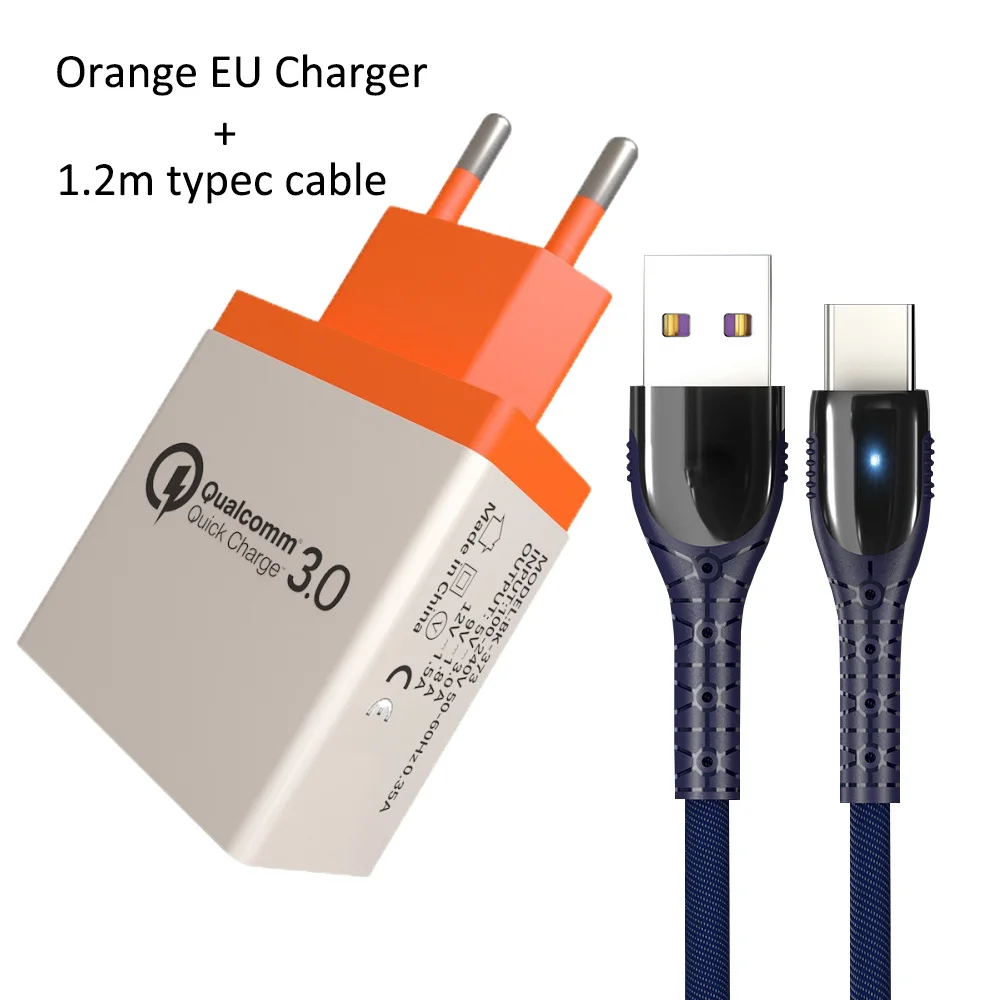 EU Plug Bundle Светодиодный светильник type c 5a usb кабель USB TYPE-C 5A кабель для huawei QC 3,0 светодиодный светильник супер быстрая зарядка кабель для передачи данных - Цвет: EU Plug Bundle