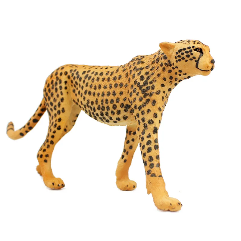 

Cross Border Africa Animal Park Model Wild Animal Model Large Cheetah Plastic Solid Boy CHILDREN'S Toy Decoration