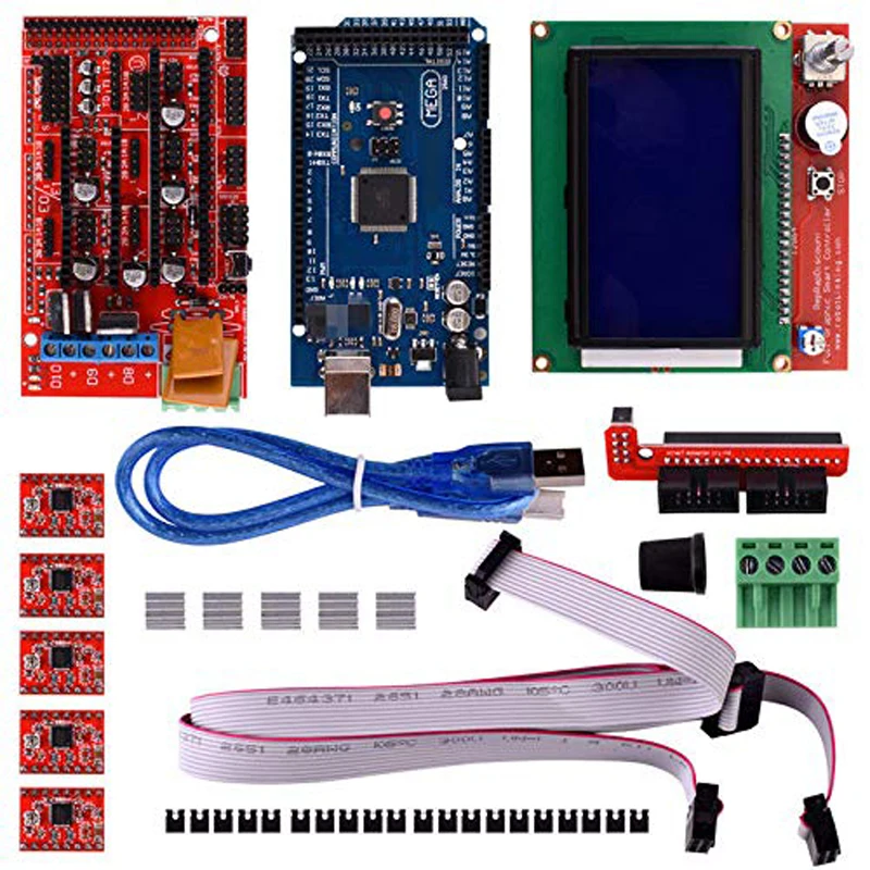 Arduino Reprap Ramps Alternative 3d Printer Controller Kit For Arduino Reprap, Ramps 1.4 + 2560 Board ...