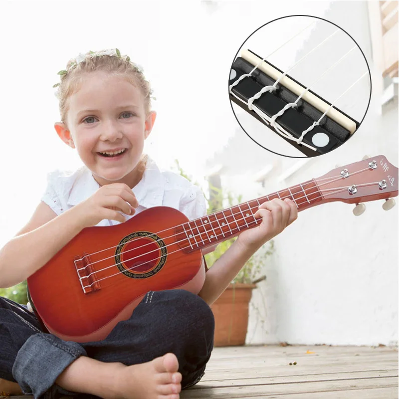 21 inch Soprano Ukulele 4 Strings Hawaiian Guitar Uke+ String+ Pick For Beginners kid Gift