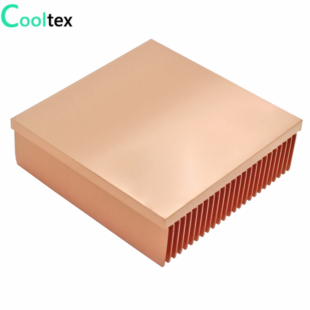 Dissipador de Calor de Cobre Puro Peças 50x50x15 mm Dissipador de Calor Cooler para Chip Eletrônico ic Led Resfriamento - Imagem 3