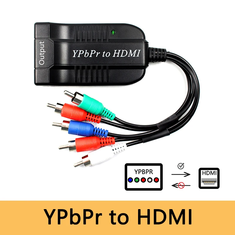 

YPbPr to HDMI Male to Female Adapter Converter 1080P For DVD PS2/3 XBOX