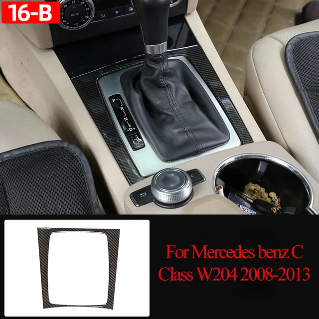 Carbon Fiber Car Interior Decoration Trim Stickers For Mercedes benz C Class W204 C180 C200 2007-2013 Accessories 12