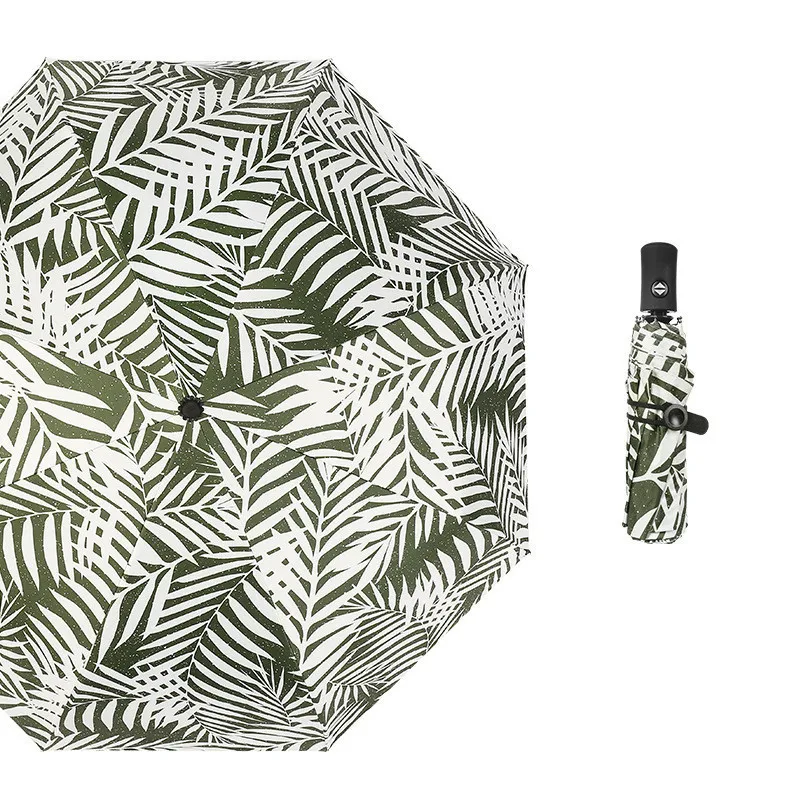 DMBRELLA небольшой Зонт складывающийся в карман для дождя женский подарок для мужчин Мини зонтик для девочек анти-УФ водонепроницаемый портативный путешествия DM138 - Цвет: Bamboo leaves(3fold)