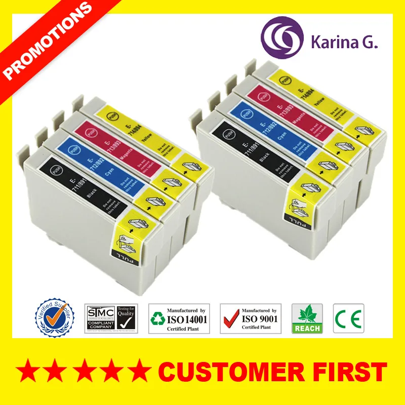 Совместимый для T0891 T0711 чернильный картридж для Epson Stylus D78 D92 D120 DX4000 DX4050 DX4400 DX4450 и т. Д