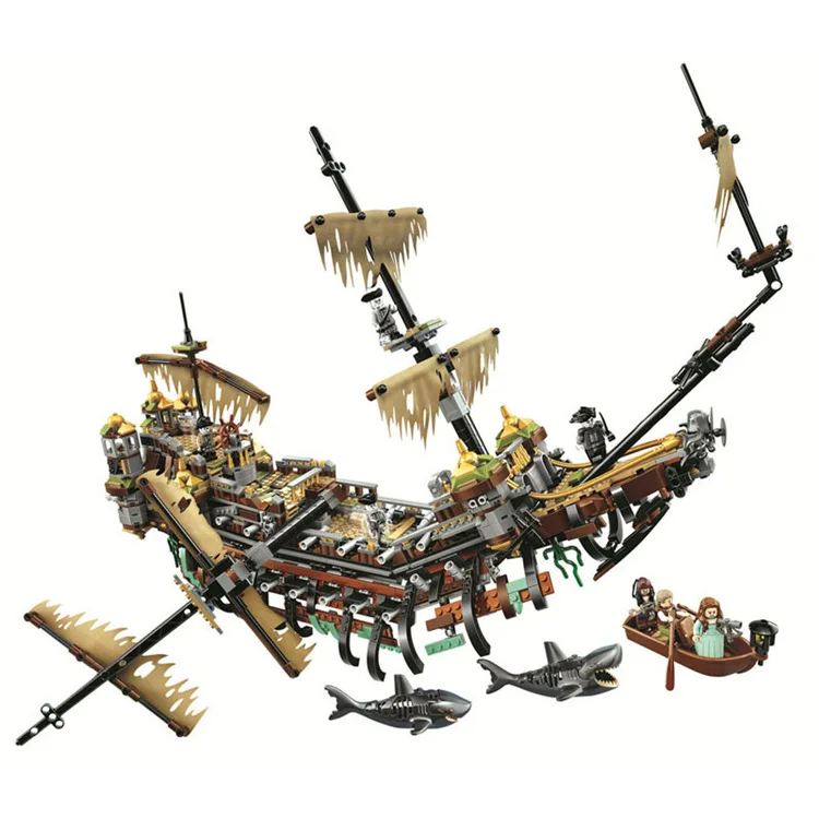 

Bela Bole 10680 Pirate Ship Caribbean Children'S Educational Interactive Assembled Inserted Building Blocks Toy