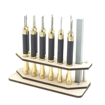 

Holder Engraving Tool Kit Storage Case Organizer Whetstone 14pcs Set Brass