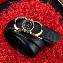 

Men's leather belt automatic buckle high-end brand belt fashion personalized trouser belt