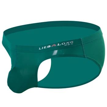 

Mens Birefs Underwear Ice Silk Briefs Hot Sexy Bikini Mens Ultra Thin Breathable U Convex Low Waist Sexy Underwear Men XY342