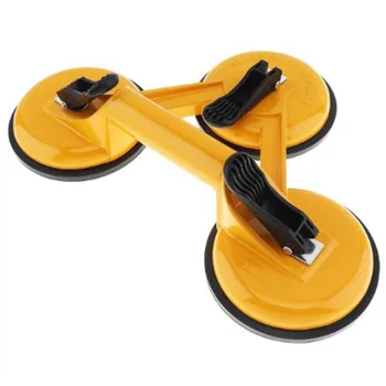 

Aluminum Alloy Triple Claw Vacuum Sucker With Rubber Suction Pad And Abs Handles For Tiles Glass Lightweight Locking Glass Sucti
