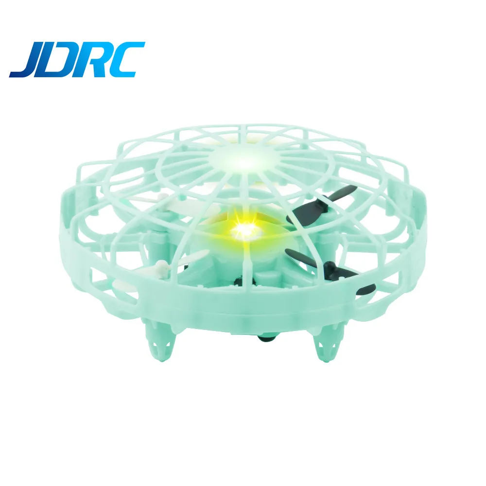 

JDRC JD10 Mini Drone UFO Infrared Sensing Control Hand Aircraft Quadcopter Infraed Induction Intlligent Blue/Green RC Kid Toy