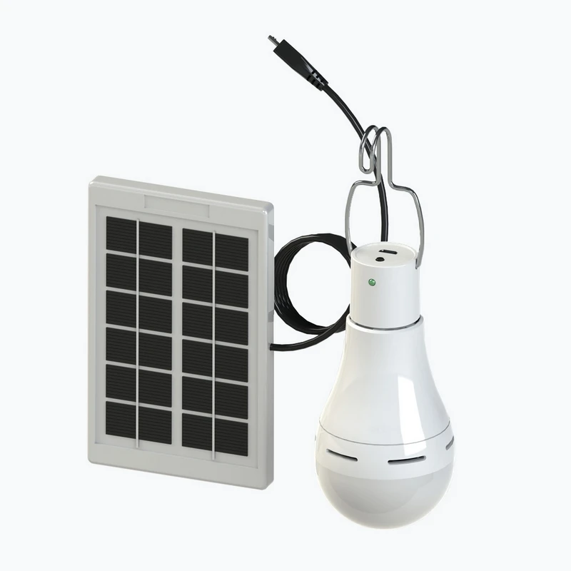 Светодиодный светильник на солнечной батарее с дистанционным управлением, лампа на солнечной батарее для помещений, водонепроницаемая панель, аварийный пластиковый крючок для лампы, палаточный фонарь, уличный - Испускаемый цвет: no remote control
