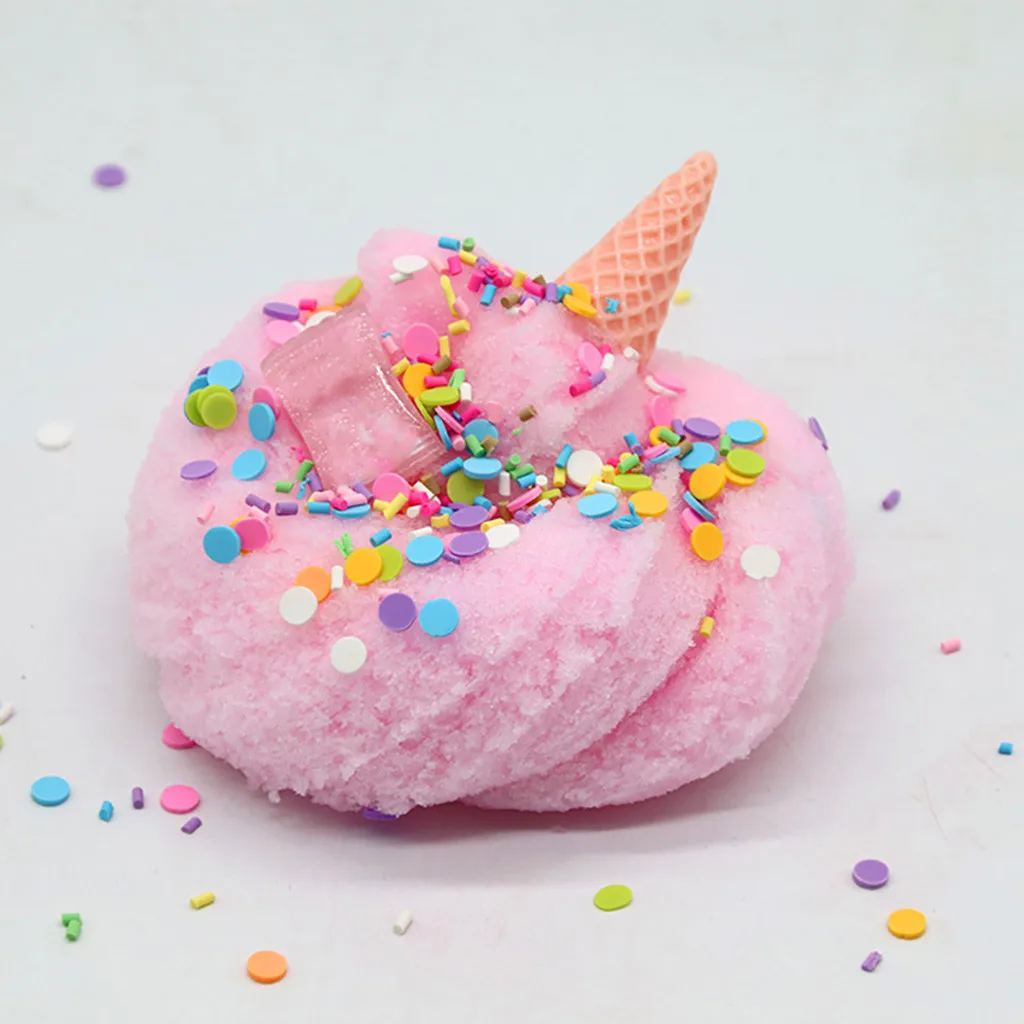 Cotton Candy Cloud Ice Creamcone Slime Swirl Scented-Clay Toys Decompression educational toys for children #A
