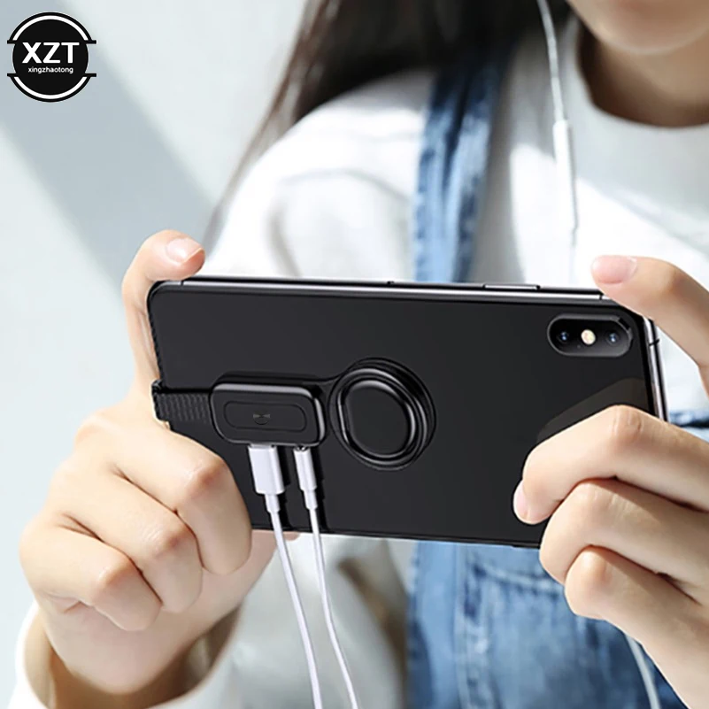 

For Lighting to 3.5mm Adapter Ring Holder Audio Charger Adjust Phone Holder Fast Charging for iPhone 8/XS/MAX OTG