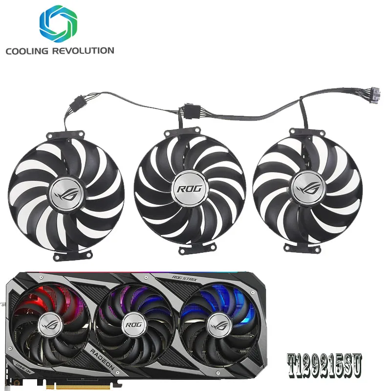 Ventola Della Scheda Grafica 95Mm T129215Su Muslimate Dc12V Per Asus Rog Strix Rtx 3060 3070 3080 Ti 3090 Gaming Rx 6700