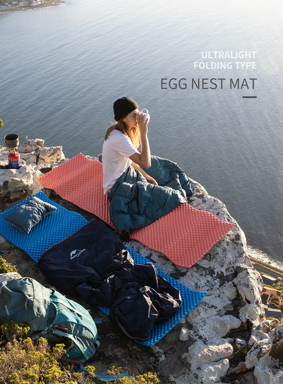 Materassino Da Campeggio Autogonfiabile Ultraleggero - Impermeabile Con Cuscino Integrato, 190x60x5cm, 650g, Per Trekking E Viaggi - Foto 4