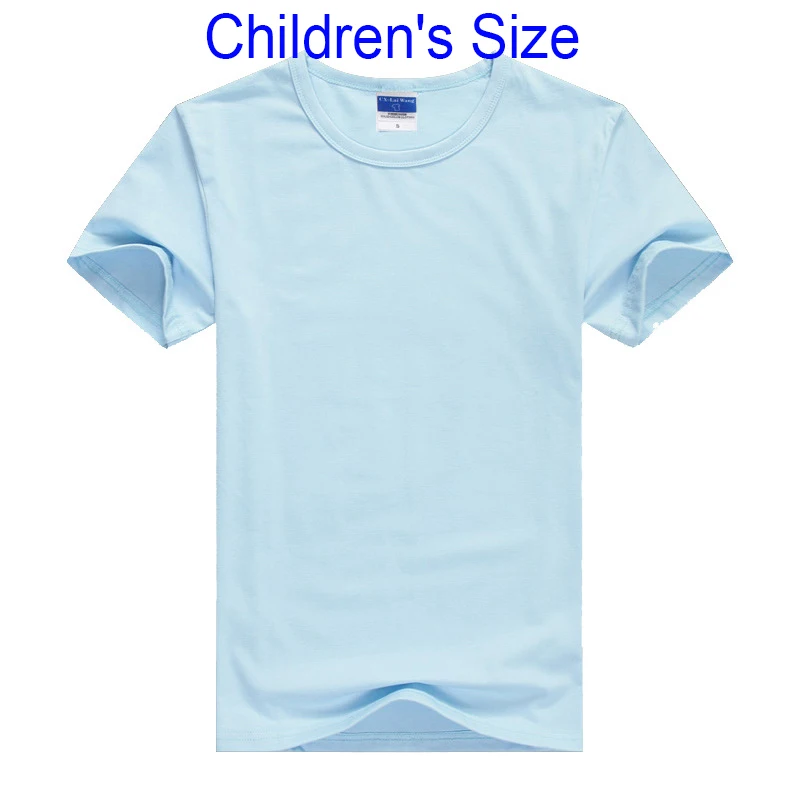 children light blue Лето, высокое качество, 15 цветов, S-2XL, простая футболка, Женская хлопковая эластичная Базовая футболка, Женские повседневные топы, футболка с коротким рукавом - Цвет: children light blue