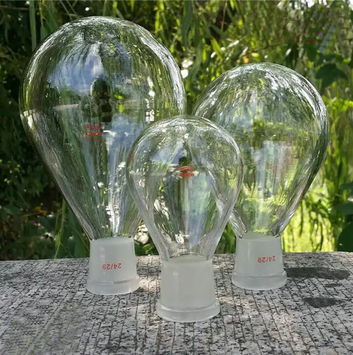 Лабораторная колба из стекла в форме баклажана стеклянный роторный испаритель