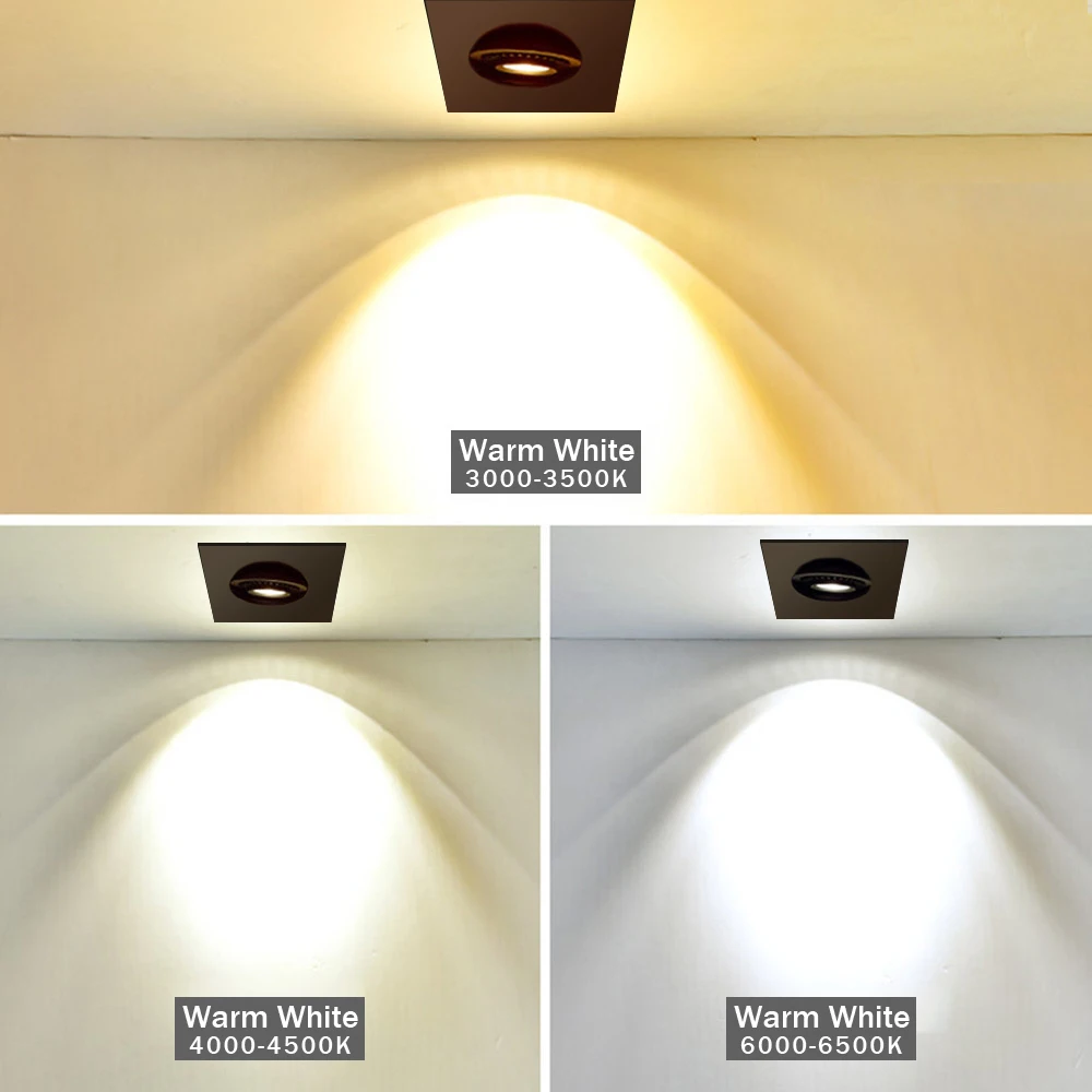 Затемняемый Светодиодный светильник 360 градусов вращение прикрепляемый к потолку точечный светодиодный светильник Встраиваемый светодиодный светильник для домашнего освещения
