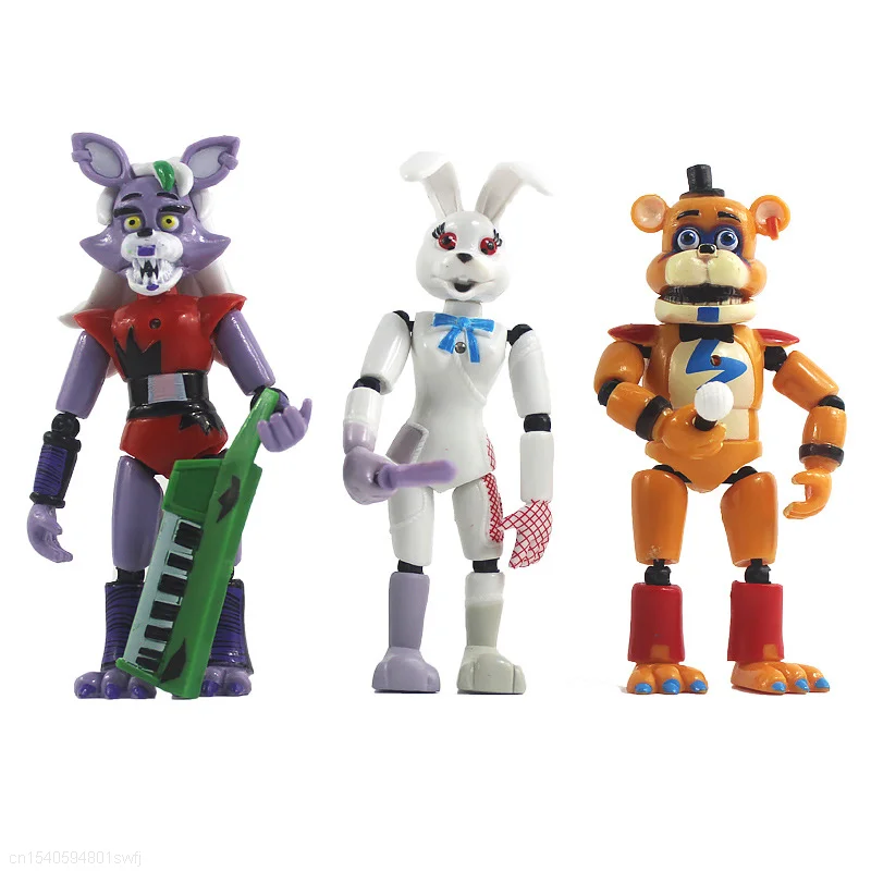 Cinco noites na figura articulada de Freddy, FNAF das meninas, brilha no  escuro, pontuação alta, 14 cm - AliExpress