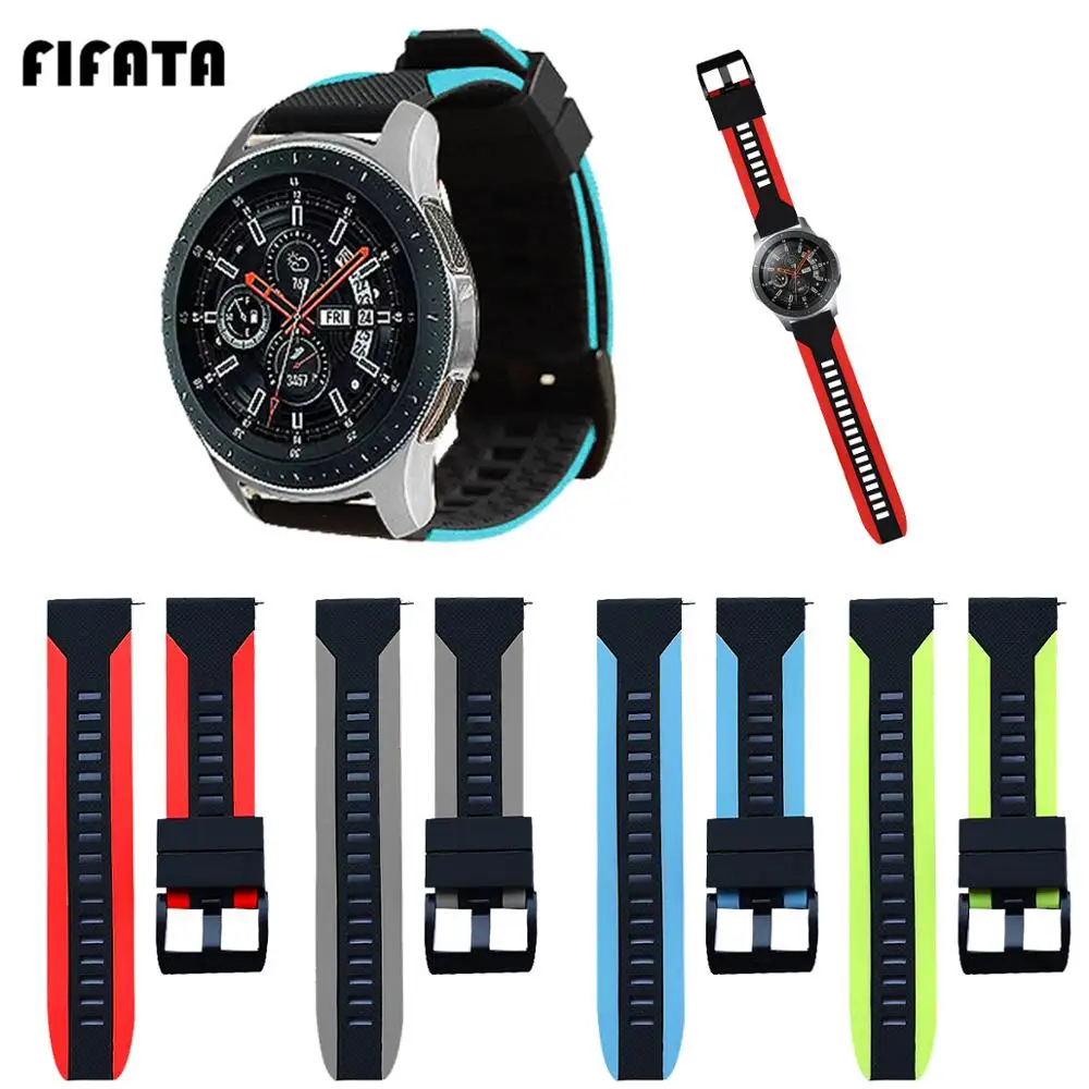 FIFATA 20 мм/22 мм замена силиконовый ремешок для samsung Galaxy Watch 46/42 часов Huami Amazfit Stratos