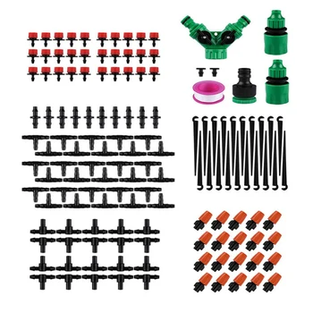 

30 Meters 50 Sprinklers Set Adjustable Irrigation Sprinklers Garden Sprinkler Pile Drip Irrigation Micro Spray Rotating Nozzle