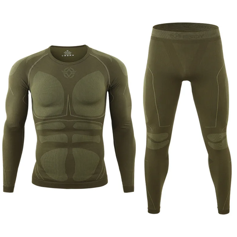 winter Top quality thermo Cycling clothing Men's thermal underwear men underwear sets compression training underwear men clothin winter Top quality thermo Cycling clothing Men's thermal underwear men underwear sets compression training underwear men clothin