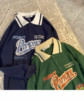 2020 סתיו גדול נים נשים קוריאני סגנון טרנדי מכתב הדפסת סווטשירט רופף Harajuku למעלה ורוד ארוך שרוול בגדים