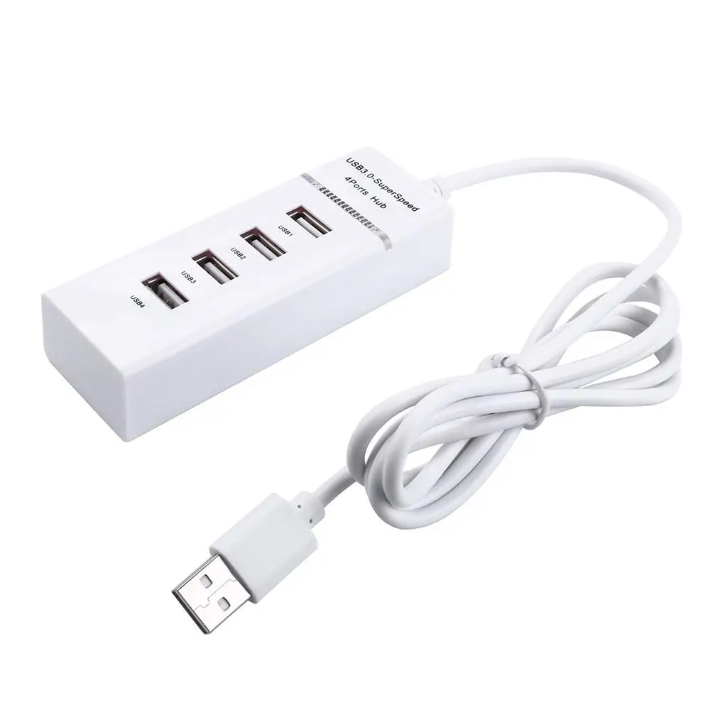 Высокоскоростной многопортовый usb-разветвитель для компьютера, 4 порта USB 3,0, адаптер-концентратор, светильник, четыре в одном, для ПК, ноутбука, ноутбука