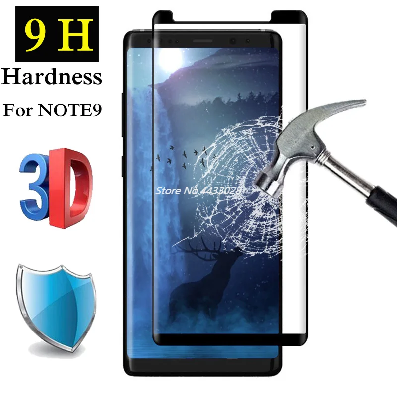 

3D Full Glue Cover For SAMSUNG Galaxy S8 S9 Plus Note 8 9 Tempered Glass Screen Protector For Note8 Note9 Protective Film Glass